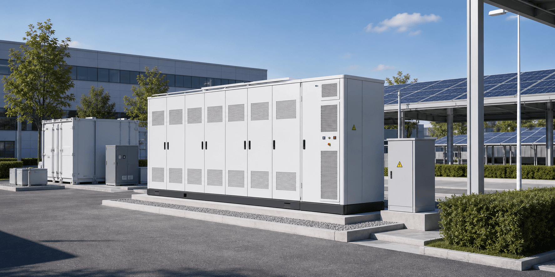 Photorealistic commercial cabinet energy storage system for peak shaving and project deployment