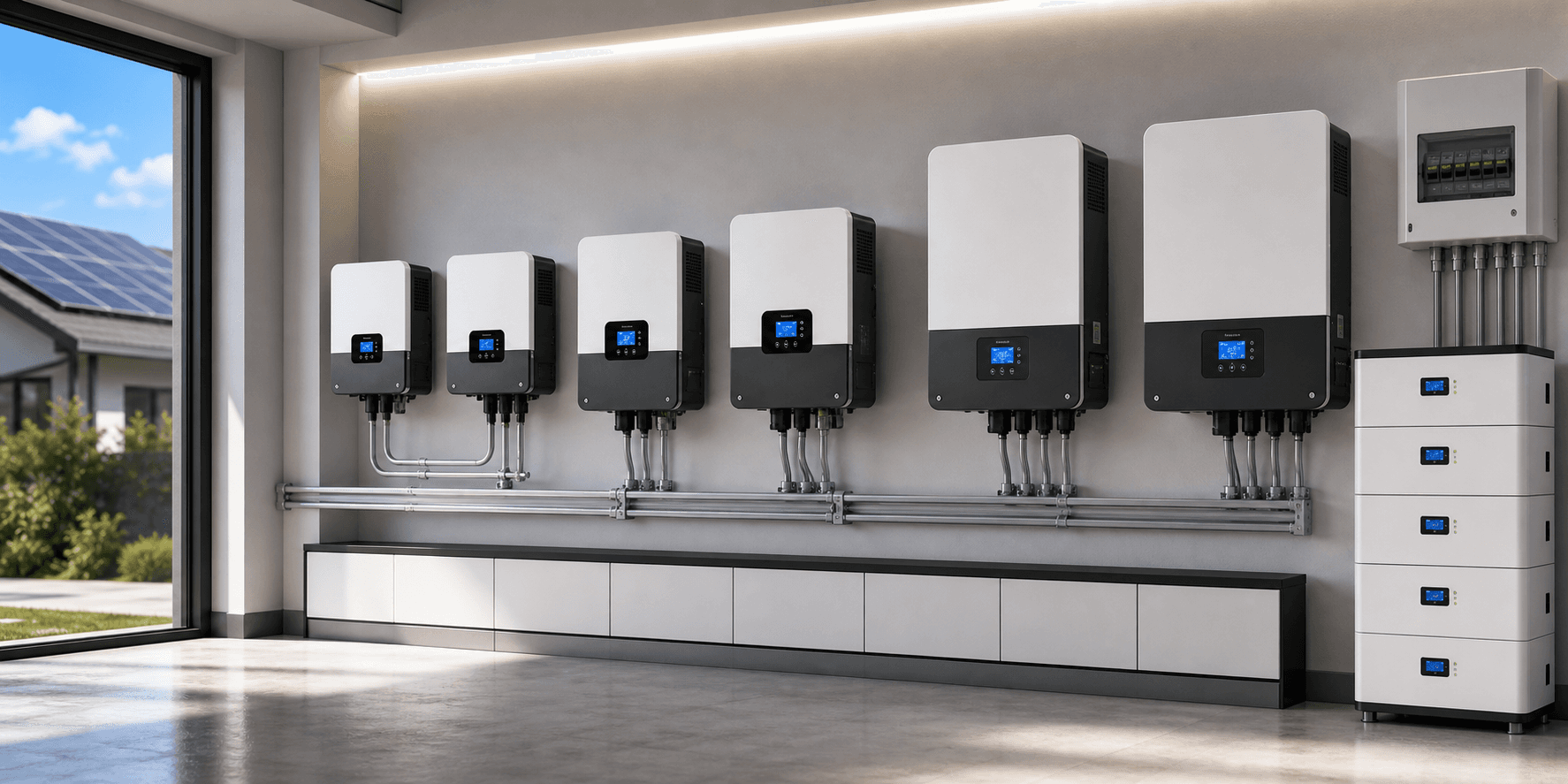 Photorealistic 48V inverter family for hybrid and off-grid home energy applications