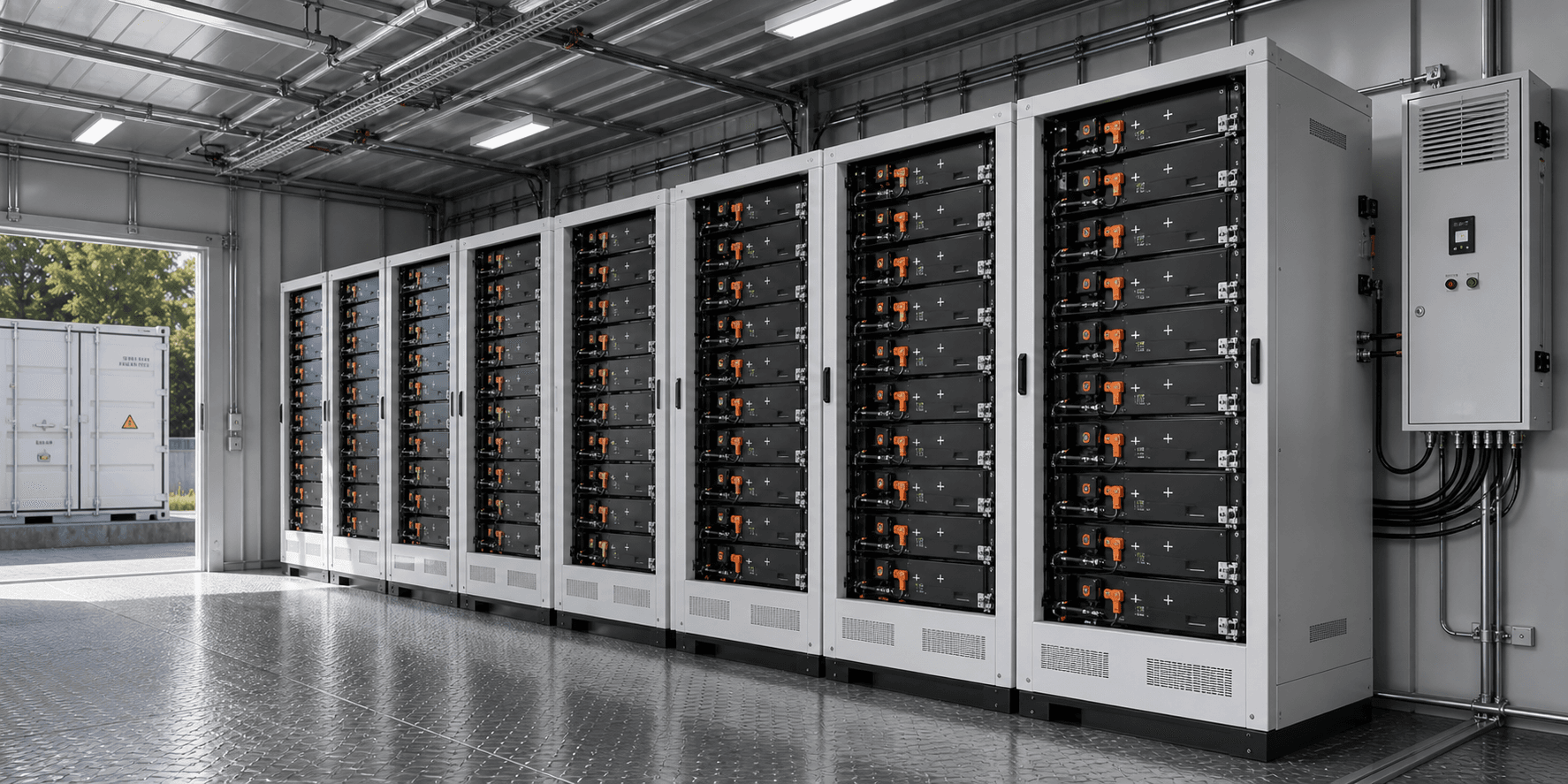 Photorealistic scalable high-voltage rack battery platform for commercial storage projects